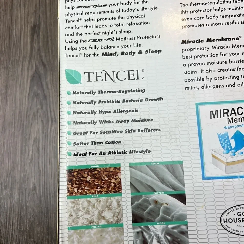 REM-Fit Energize Smooth Mattress Protector Full size